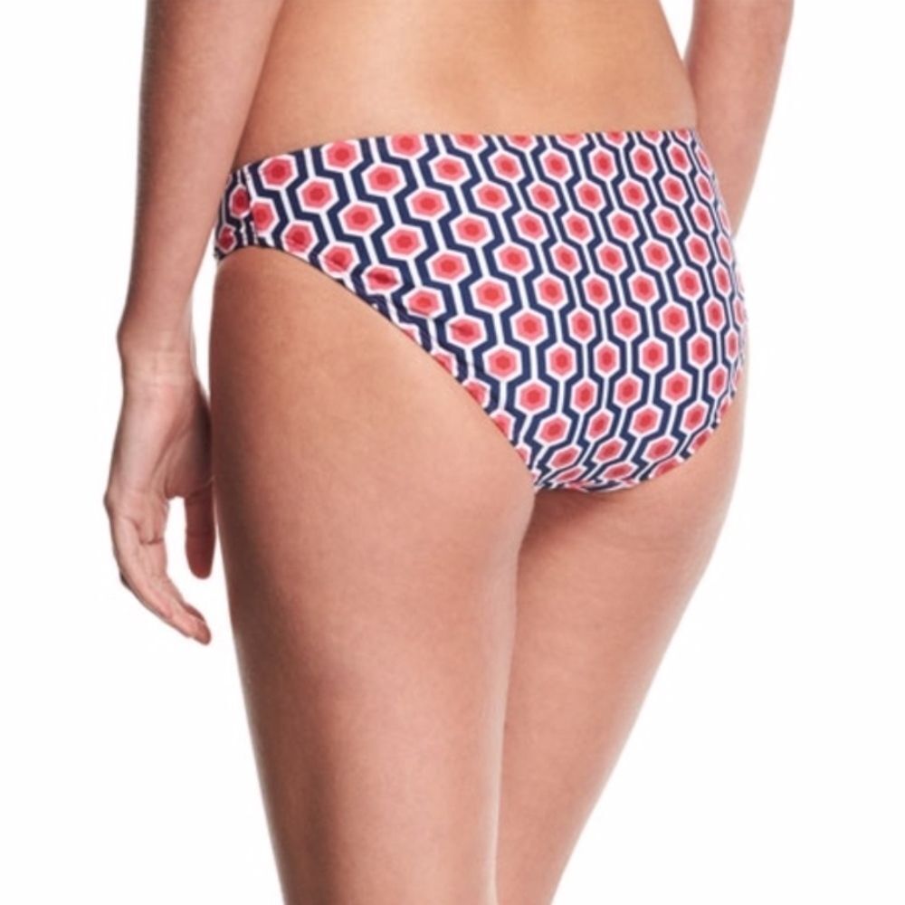 Southern Tide NWT Geometric Honeycomb Pink Navy Bikini Swim Bottom XS